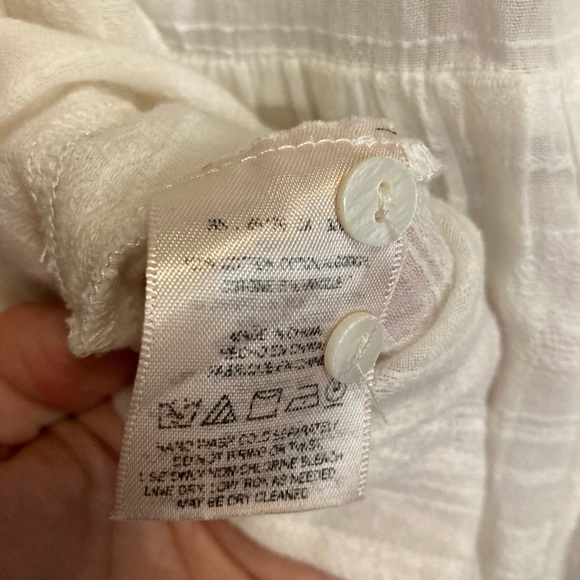 Anthropologie Maeve Ivory Peasant Top Beaded - Picture 7 of 8